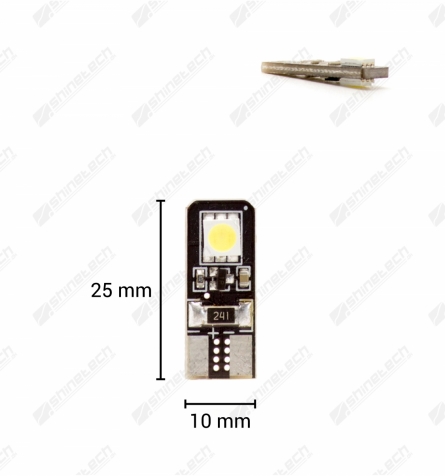 CanBus - T10 (W5W) 2-LED SMD 12V 40 lm - Gul