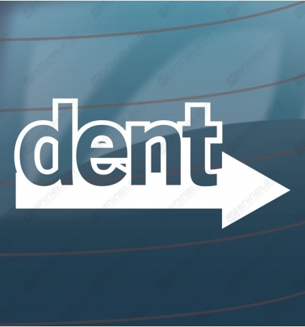Dent right sticker
